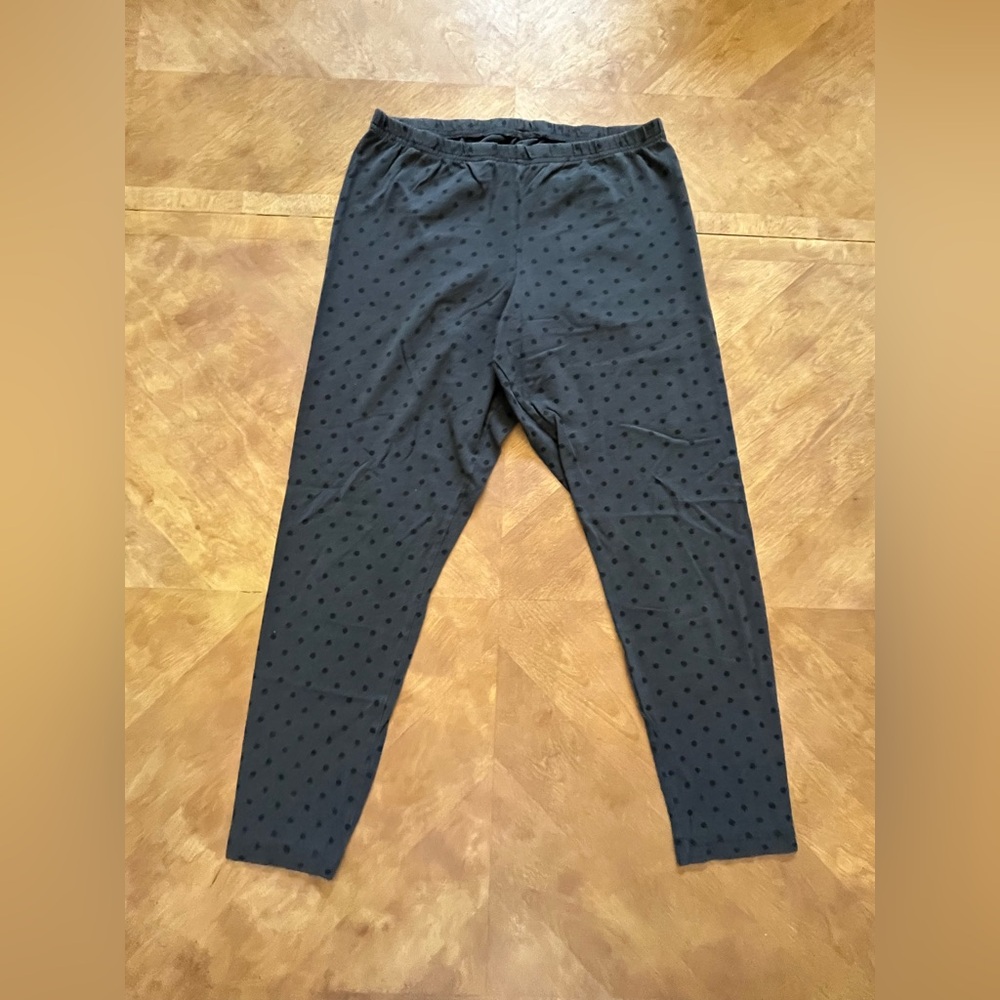 Old Navy Gray & Black Polka Dot Leggings | Size XL